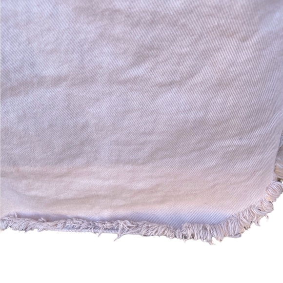 Cotton:On Shirt Jacket Denim Cropped Frayed Hem Snap Closure Size 8 - Picture 10 of 15